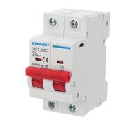 Wengart Interruptor de Circuito Fotovoltaico de DC 2P 50A,500V,Disyuntores solares en miniatura para sistemas solares y sistemas de comunicación.