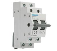 Wengart Interruptor de corriente de emergencia para instaladores solares para desconexión de red en casa fotovoltaica sin riesgo de cortocircuito, con diseño compacto de riel 2TE de 36 mm y