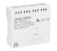 Wengart Interruptor de relé WiFi inteligente AC 85-250 V 10 A, módulo de relé de 4 canales de contacto seco, 2,4 GHz, aplicación Ewelink, funciona con Alexa Google Home, admite tres modos de control
