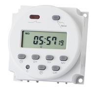 Wengart Interruptor Temporizador CN101,ACDC24V relé de Tiempo programable semanal, Pantalla LCD Digital,1M ~ 168H,Control Manual/automático,Adaptable a una Variedad de tareas de sincronización