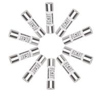 Wengart Pack de 10 Fusibles Cilíndricos 10x38mm (RT18-32), 3A 500V CA, Alta Capacidad de Ruptura 120kA, Clase gG para Protección de Maniobra y Electrónica Industrial, Estándar IEC 60269