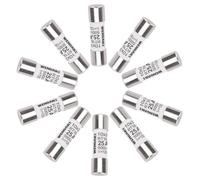 Wengart Pack de 10 Fusibles Cilíndricos 25A AC500V, Tipo gG 10x38mm para RT18-32 (RO15), Alta Capacidad de Ruptura 120kA, Cerámicos, Protección para Inversores Solares y Cuadros Eléctricos