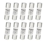 Wengart Pack de 10 Fusibles Cilíndricos de Cerámica 14x51mm, 35A 500V AC, Alta Capacidad de Ruptura 100kA, Fusible Industrial Tipo gG (RO16 / RT18-63) para Protección de Motores