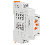 Wengart Relé Temporizador Multifunción TBT7-A1, 10 Funciones de Retardo, Voltaje Universal AC/DC 12V-240V, Montaje Carril DIN, Indicadores LED, Ideal para Automatización, Riego y Camper (1 SPDT)