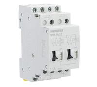 Wengart Telerruptor/Relé de Impulso 16A AC230V, 4 Polos (2NO + 2NC), Ancho 36mm (2 Módulos DIN), Interruptor Silencioso para Control de Iluminación desde Varios Puntos, Persianas y Automatismos
