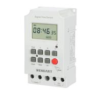 Wengart Temporizador Digital Prog 16A AC230V Contacto Seco Carril DIN | Programador semanal con salida de contacto seco sin potencial para conmutar automatismos y sistemas de control.
