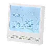 Wengart Termostato Digital WG903 (3A), Doble Salida para Suelo Radiante Y Caldera De Gas, Función De Vinculación De Caldera Mural, Programable, Pantalla LCD, Compatible con Caja Redonda 60mm, Blanco