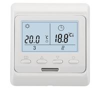 Wengart Termostato Interior WG806,programación semanal AC230V,6 períodos de Tiempo,Salida 3A,Pantalla Digital LCD, para Sistema de Calentamiento de Agua con función de conexión de Caldera,Blanco
