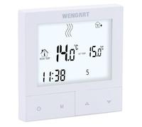 Wengart Termostato para calefacción por suelo radiante WG372, AC230 V 3 A, pantalla LCD, modo de programación manual opcional, para regular la temperatura de la calefacción por suelo radiante