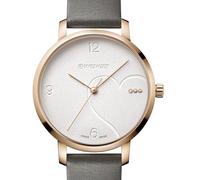 WENGER Reloj de Pulsera de Mujer con Correa de Piel Metropolitan Donnissima Ø 38 mm, Hecho en Suiza, Cuarzo analógico, Resistente al Agua hasta 100 m, Plateado Blanco/Gris, Correa