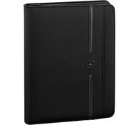 WENGER Affiliate Carpeta con compartimento para tableta de 10 ", portafolios con organizador de negocios, poliéster, cuaderno A4, mujer hombre, negro, 601361