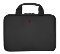 Wenger Guyde 14 Funda de portátil con asas, portátil de hasta 14 ", maletín, 6 l, mujer hombre, oficina viajes negocios universidad, negro, sostenible, 653179