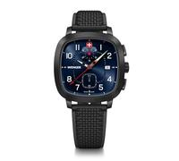 WENGER Chrono Sport Vintage para Hombre (40 mm) Esfera Azul/Correa Silicona Negro 01.1933.113
