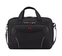 Wenger Cosmic Brief Maletín para portátil con correa, notebook de hasta 16", compartimento para tableta, maletín, organizador de artículos, 17 l, oficina, negocios, universidad, negro, 653497