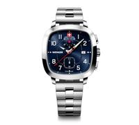 Wenger Crono Deportivo Vintage para Hombre (40 mm) con Esfera Azul y Brazalete de Acero Inoxidable 01.1933.111