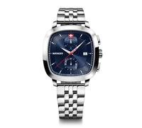 WENGER Cronógrafo clásico Vintage para Hombre (40 mm) Esfera Azul/Pulsera de Acero Inoxidable 01.1933.103