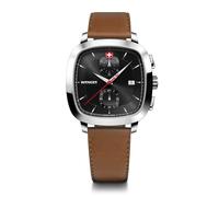 WENGER Cronógrafo Vintage clásico para Hombre (40 mm) Esfera Negra/Correa marrón para smartcycle 01.1933.102