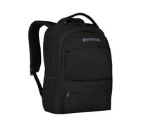Wenger Fuse Mochila para portátil con compartimento para tableta de 10", portátil hasta 15,6", organizador de artículos, 16 l, mujer hombre, negocios universidad escuela viajes, negro, 600630