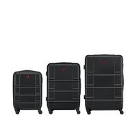 WENGER Itinera Juego de Maletas de 3 Piezas, Equipaje de Mano S + M + L, Maletas rígidas, 33 l + 62 l + 99 l, Trolley, para Mujer y Hombre, Viajes