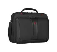 Wenger Legacy 16 Maletín para portátil con correa, portátil de hasta 16 pulgadas, maletín, organizador de artículos, 15 l, mujer hombre, oficina viajes negocios universidad, negro, 600647