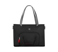 WENGER Motion Vertical Tote Maletín para portátil, notebook de hasta 15,6", compartimento para tableta, mujer 19 l, oficina, negocios, universidad, negro, 612543