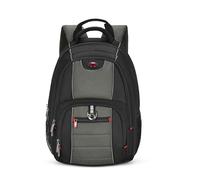 Wenger Pillar Mochila para portátil, portátil de hasta 16", tableta de hasta 10", organizador de artículos, 25 l, mujer hombre, oficina viajes negocios universidad, negro/gris, 600633