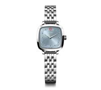 WENGER Reloj clásico Vintage para Mujer (27 mm), Esfera Azul Claro/Correa de Acero Inoxidable 01.1911.104