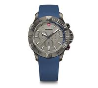 WENGER Reloj para Hombre Seaforce Chrono, Cuarzo Analógico, Cronógrafo, Ø 43 mm, Fabricado en Suiza, Resistencia al Agua 200 m, Correa de Silicona, 01.0643.126