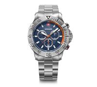Wenger Reloj para Hombre Seaforce Chrono, Cuarzo Analógico, Cronógrafo, Ø 43 mm, Fabricado en Suiza, Resistencia al Agua 200 m, Correa de Acero Inoxidable, 01.0643.125