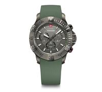 WENGER Reloj para Hombre Seaforce Chrono, Cuarzo Analógico, Cronógrafo, Ø 43 mm, Fabricado en Suiza, Resistencia al Agua 200 m, Correa de Silicona, 01.0643.127
