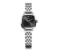WENGER Reloj de Mujer Vintage Clásico (27 mm) Esfera Negro/Correa Acero Inoxidable 01.1911.102