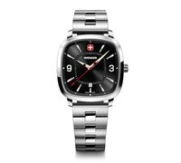 Wenger Reloj Deportivo Vintage para Hombre (37 mm) con Esfera Negra y Pulsera de Acero Inoxidable. 01.1921.108