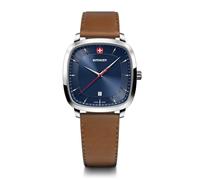 WENGER - Reloj para Hombre clásico Vintage (37 mm) con Esfera Azul/Pulsera smartcycle marrón 01.1921.106