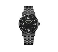 Wenger Relojes Hombre Urban Metropolitan Ø 42mm, Suizos, Cuarzo, Impermeable 100m, Acero Inoxidable Pulsera, Cristal de Zafiro, Negro, 01.1741.119
