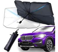 wengjun Parasol para Parabrisas de Coche para VW Transporter Multivan Caravelle T6 2015-2020, Plegable y Portátil Protección Solar Protección UV y Calor Accesorios Coche,L140x78cm-A