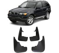 WENGONG 4 Pcs Coche Faldillas para BMW X5 E53 2002-2006, Guardabarros Vehículo Juego Delantero Trasero Guardabarros Carrocería Protector
