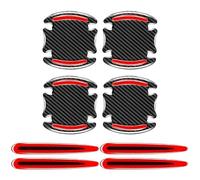 WENGONG 8 Piezas Protectores para Manilla de Coche para Mercedes Benz Classe A W176 2012-2018, Manija de la Puerta del automóvil Protector contra rasguños,Red