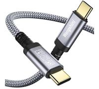 Wengshini Cable USB C a USB C 0,2 m, 240 W/20 Gbps, USB C 3.2 Gen2 x 2 cables de datos, 4K @ 60 Hz, transmisión de vídeo para ordenador portátil, teléfono móvil, Steam Deck, tableta, SSD, monitor, etc