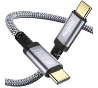 Wengshini Cable USB C a USB C 2 m, 240 W/20 Gbps, USB C 3.2 Gen2 x 2 cables de datos, 4K @ 60 Hz, transmisión de vídeo para ordenador portátil, teléfono móvil, Steam Deck, tableta, SSD, monitor, etc.
