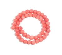 WENH 1 hebra de cuentas de calcedonia rosa natural, redondas, sueltas, espaciadoras, for hacer joyas, collares y pulseras, accesorios DIY.(8mm Approx 45pcs)