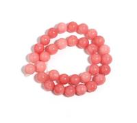 WENH 1 hebra de cuentas de calcedonia rosa natural, redondas, sueltas, espaciadoras, for hacer joyas, collares y pulseras, accesorios DIY.(12mm Approx 30pcs)