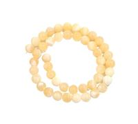 WENH 1 hebra de cuentas de jade amarillo redondas de piedra auténtica, piedras preciosas sueltas for hacer pulseras, collares y joyas.(8mm)