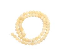 WENH 1 hebra de cuentas de jade amarillo redondas de piedra auténtica, piedras preciosas sueltas for hacer pulseras, collares y joyas.(6mm)