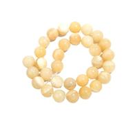 WENH 1 hebra de cuentas de jade amarillo redondas de piedra auténtica, piedras preciosas sueltas for hacer pulseras, collares y joyas.(12mm)