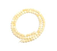 WENH 1 hebra de cuentas de jade amarillo redondas de piedra auténtica, piedras preciosas sueltas for hacer pulseras, collares y joyas.(4mm)