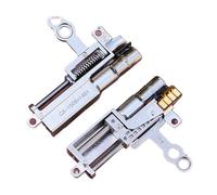 WENH 1 unidad de motor paso a paso con reductor planetario de precisión de 5 mm, 2 fases, 4 cables, tornillo lineal, deslizador metálico, carrera de 10 mm, actuador de elevación