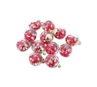 WENH 10 unidades/lote de cuentas de cristal transparente de 16 mm con forma de estrella, lentejuelas y colgantes for pulseras, collares y accesorios for la creación de bisutería.(Red)