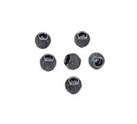 WENH 10 unidades/lote de cuentas redondas de metal de 10 x 12 mm con agujero grande for la creación de collares, dijes y accesorios for pulseras.(Gun Black)