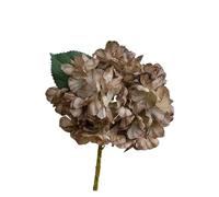 WENH 10 unids/Lote de Flores Artificiales de Seda de Hortensia, decoración de Boda, arreglo Floral, Ramo de Novia de Hortensia Falsa, decoración del hogar for Fiesta(Brown Green)