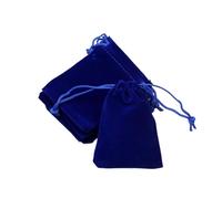 WENH 100 unids/lote 7x9cm bolsas de terciopelo azul oscuro con cordón bolsa de joyería bolsa de regalo de boda de Navidad for exhibición de embalaje de joyería(Dark blue)